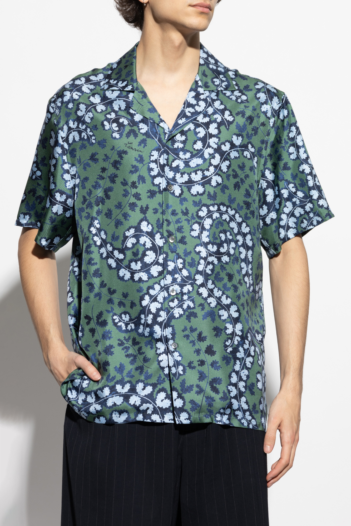 Tシャツ・カットソー LANVIN SS23 Silk bloshirt (RWTO00144868P23 87) Lanvin Silk shirt | Men's Clothing | Vitkac